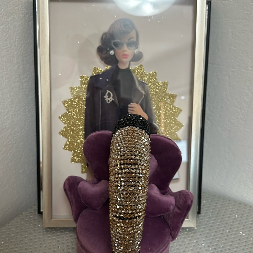 Black and Gold Sequin boutique Headband - NWOT